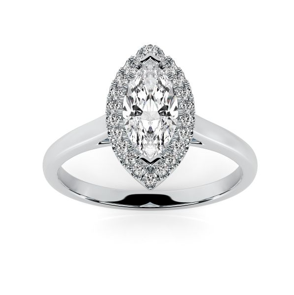 Alanna White Gold Marquise Diamond Ring